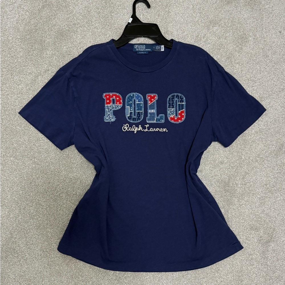 Ralph Lauren Polo Navy Tee with Red Accents